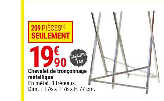 chevalet de tronçonnage métallique