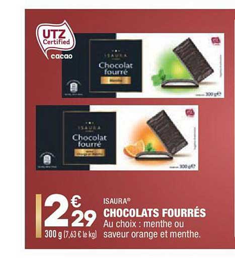 chocolats fourrés isaura