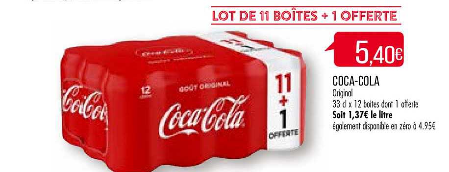 Coca Cola Lot De 11 Boîtes + 1 Offerte