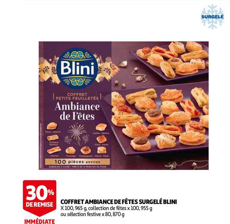 coffret ambiance de fêtes surgelé blini
