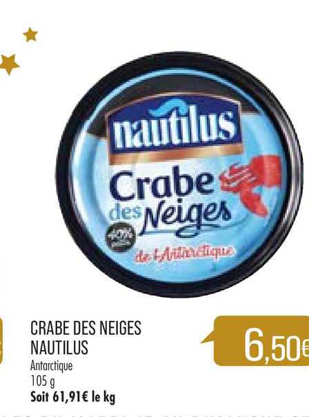 crabes des neiges nautilus