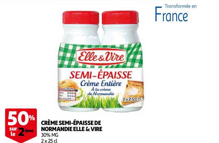crème semi-épaisse de normandie elle & vire