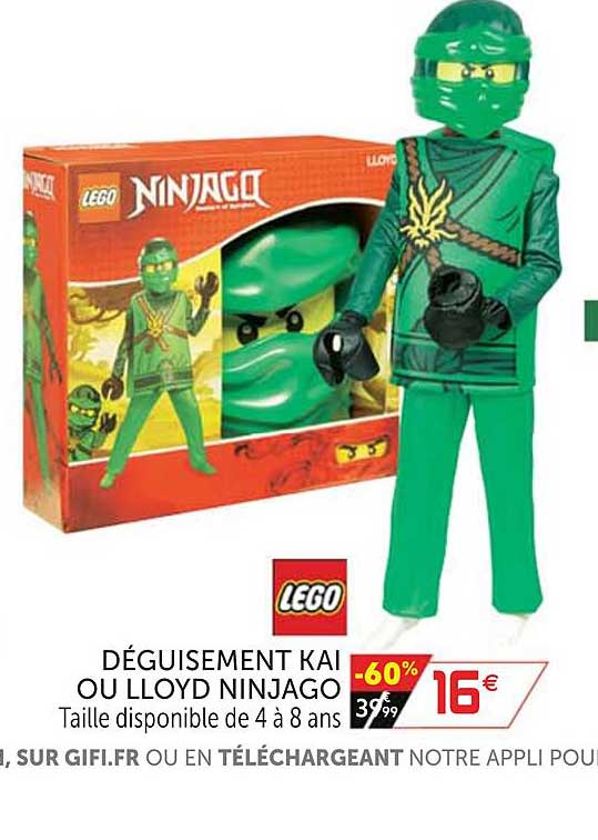 Déguisement Kai Ou Lloyd Ninjago