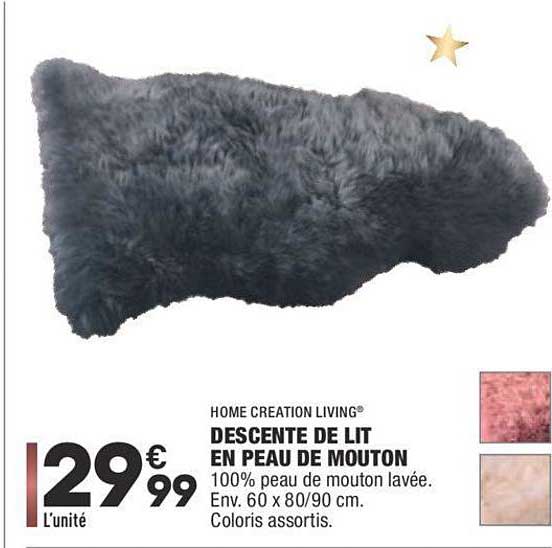 descente de lit en peau de mouton home creation living