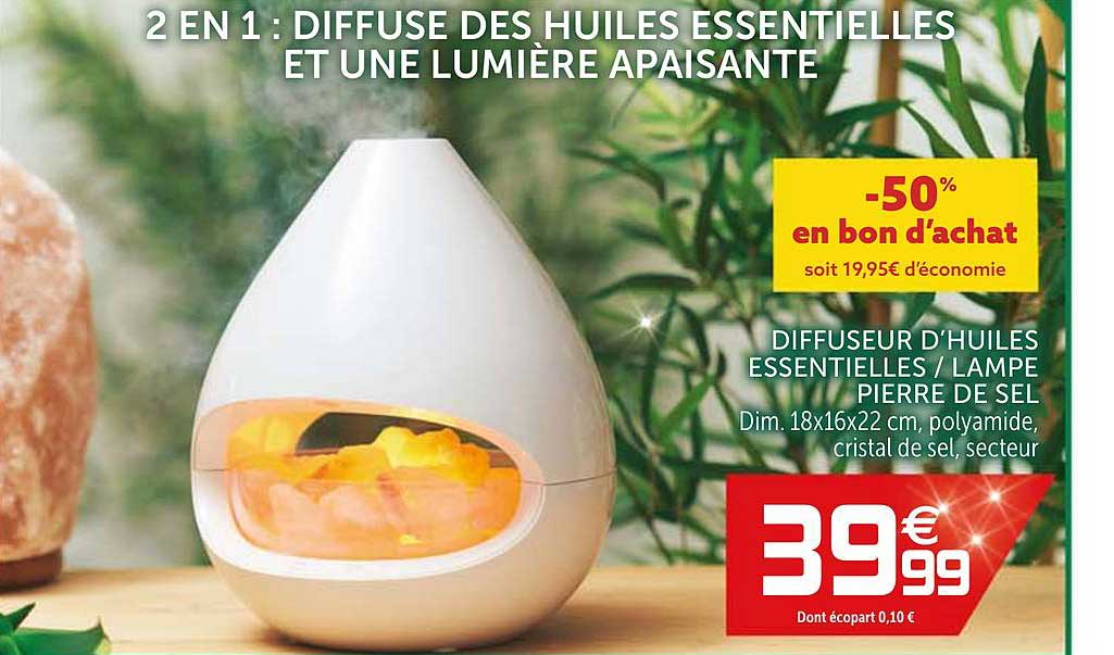 diffuseur d'huiles essentielles lampe pierre de sel
