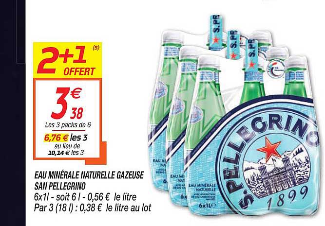 Eau Minérale Naturelle Gazeuse San Pellegrino