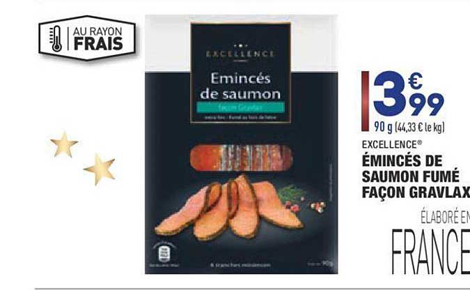 émincés de saumon fumé façon gravlax excellence
