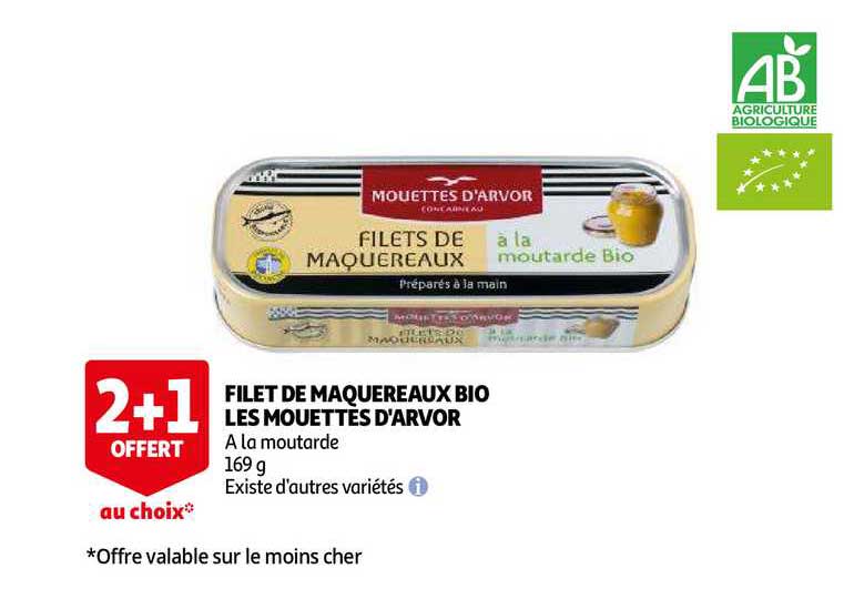 filet de maquereaux bio les mouettes d'arvor