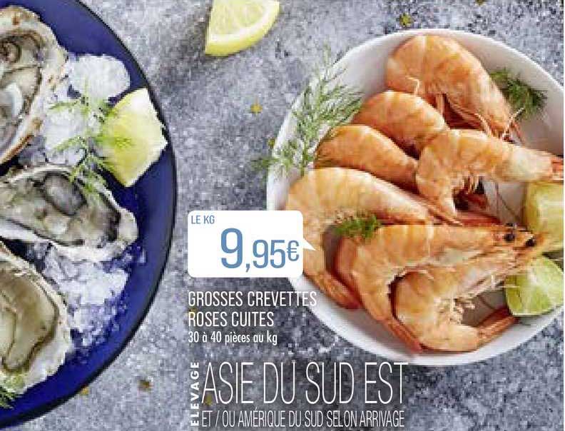 grosses crevettes roses cuites