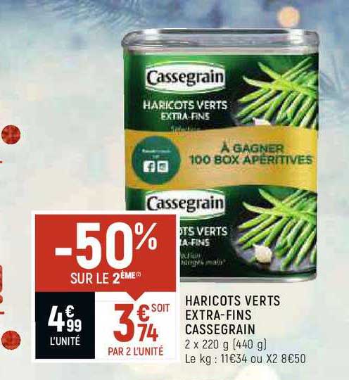 haricots verts extra-fins cassegrain