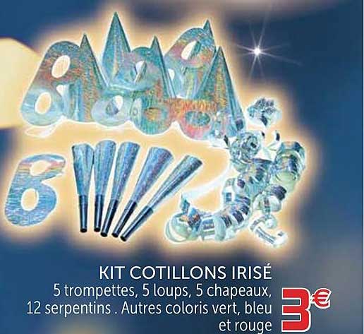 kit cotillons irisé