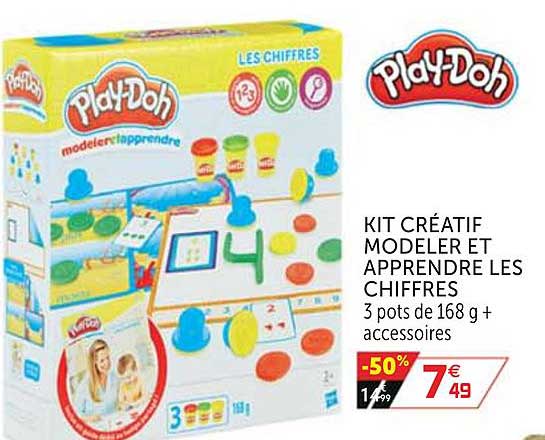 kit créatif modeler et apprendre les chiffres playdoh