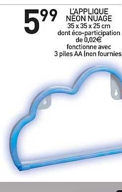 l'applique néon nuage