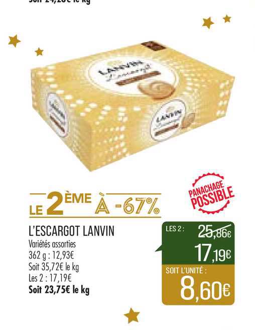 l'escargot lanvin le2ème à -67%