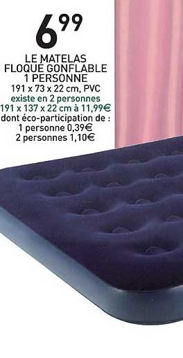 le matelas floque gonflable 1 personne