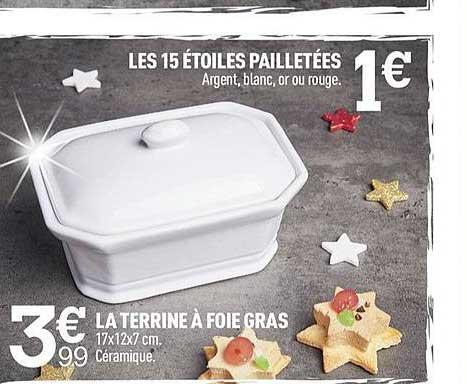 les 15 étoiles pailletées la terrine à foie gras