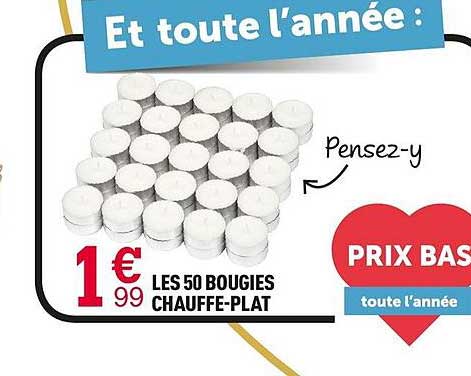 les 50 bougies chauffe plat