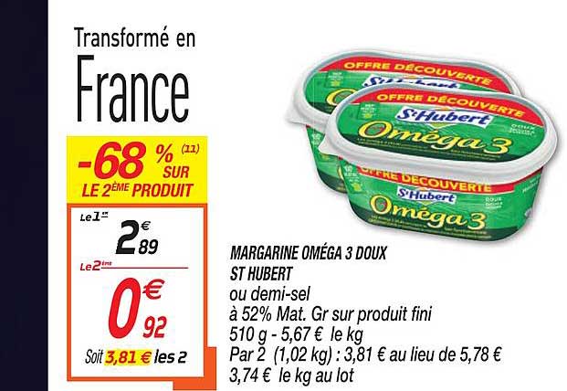 margarine oméga 3 doux st hubert
