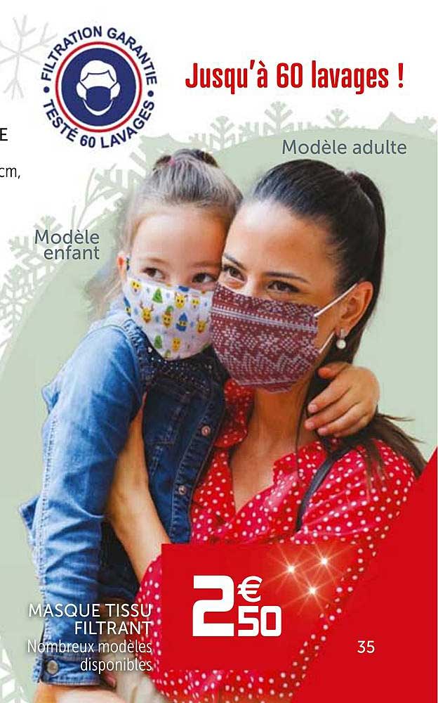 masque tissu filtrant