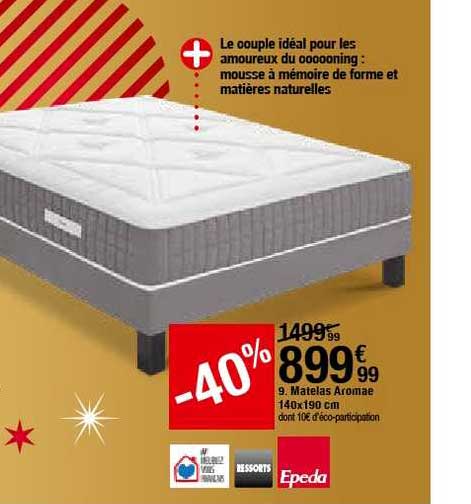 matelas aromae 140x190 cm