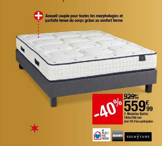 matelas baltic 140x190 cm
