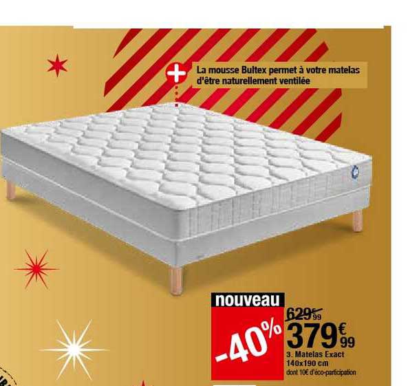 matelas exact 140x190 cm