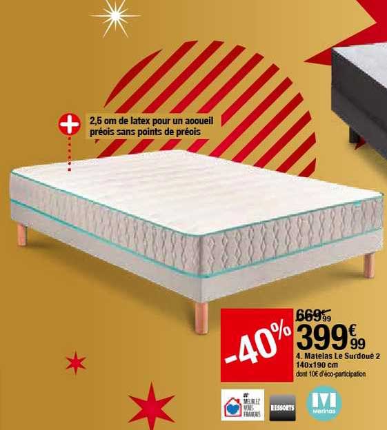 matelas le surdoué 2 140x190 cm