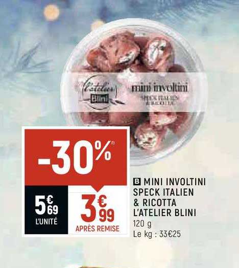 mini involtini speck italien & ricotta l'atelier blini