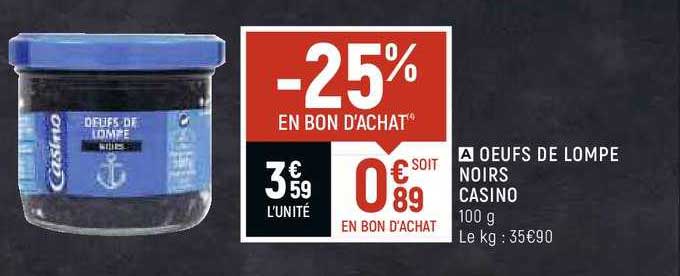 œufs de lompe noirs casino