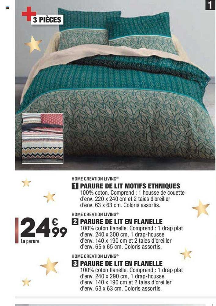 Parure De Lit Motifs Ethniques, Parure De Lit En Flanelle