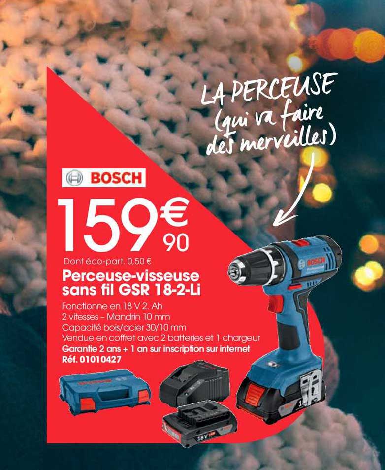 perceuse-visseuse sans fil gsr 18-2-li bosch