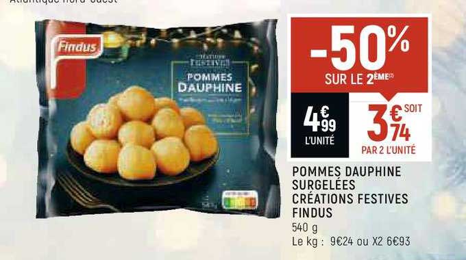 pommes dauphine surgelées créations festives findus
