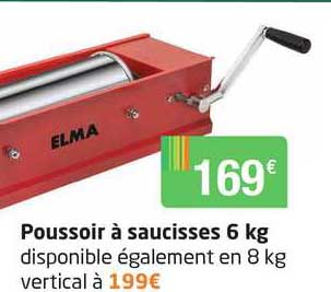 poussoir à saucisses 6 kg elma