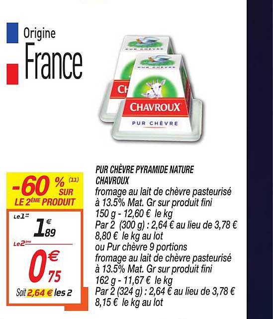 Pur Chèvre Pyramide Nature Chavroux