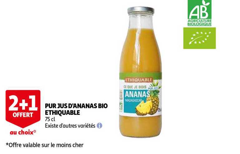 pur jus d'ananas bio éthiquable