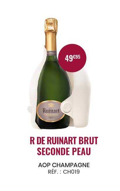 r de ruinart brut seconde peau aop champagne