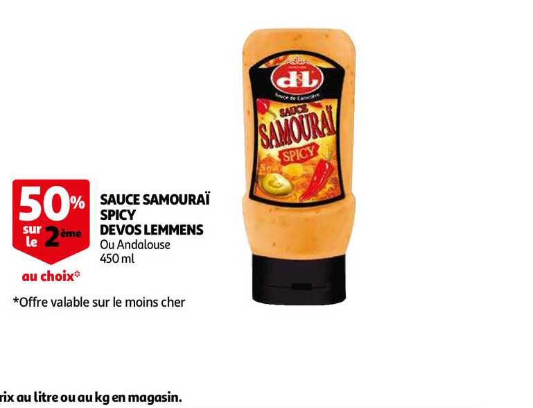 sauce samouraï spicy devos lemmens