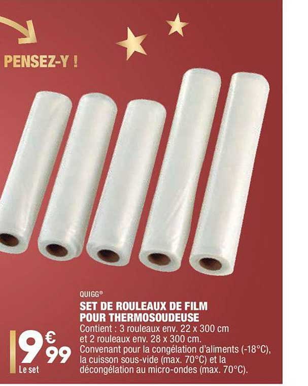 Set De Rouleaux De Film Pour Thermosoudeuse Quigg