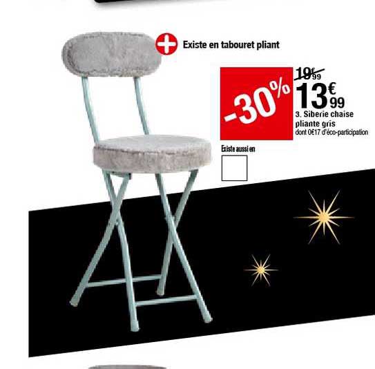 Siberie Chaise Pliante Gris