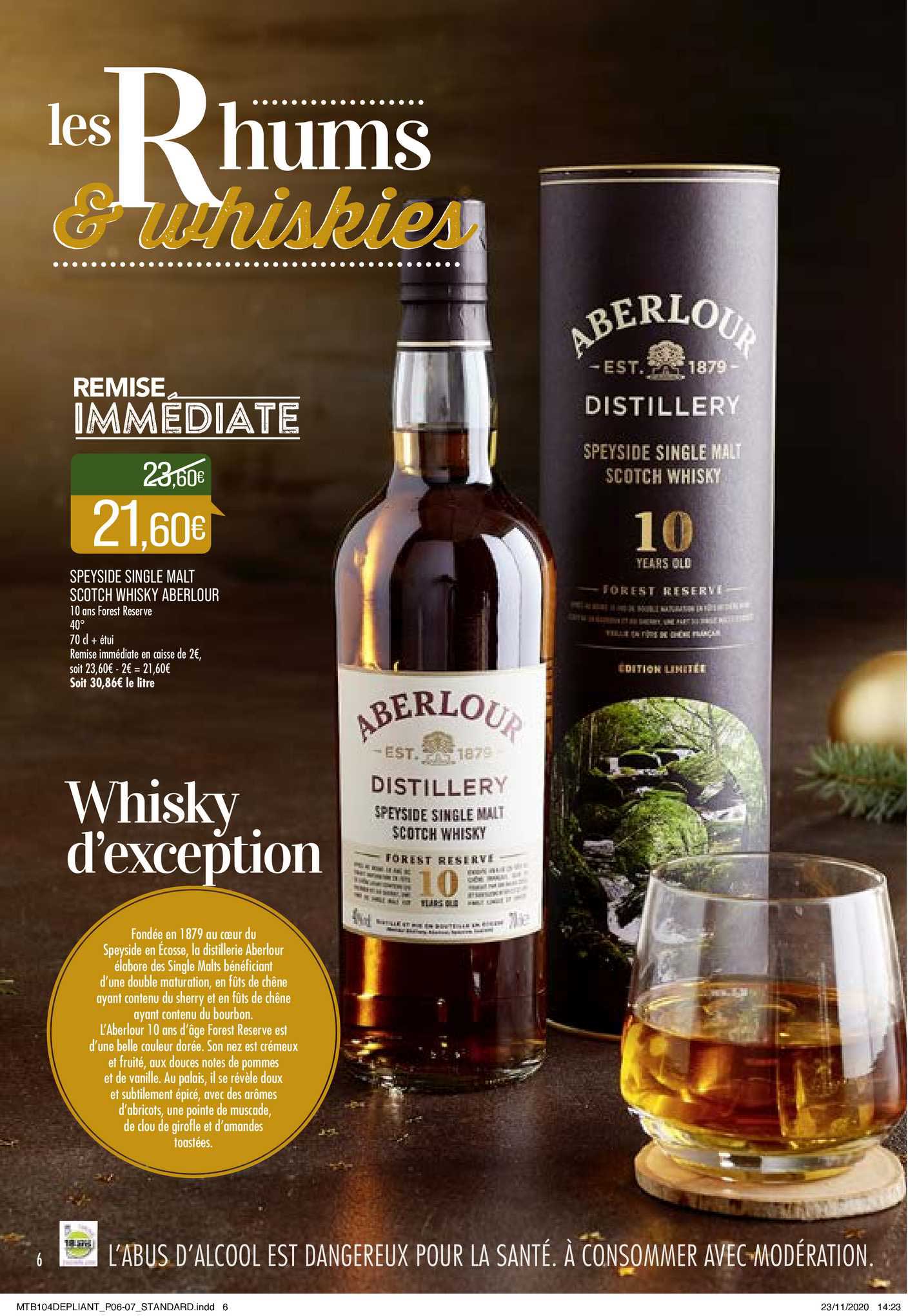 speyside single malt scotch whisky aberlour remise immédiate
