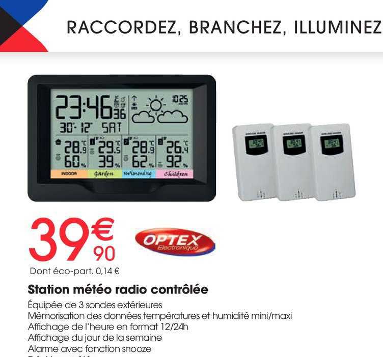 station météo radio contrôlée optex