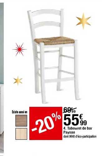 tabouret de bar paysan