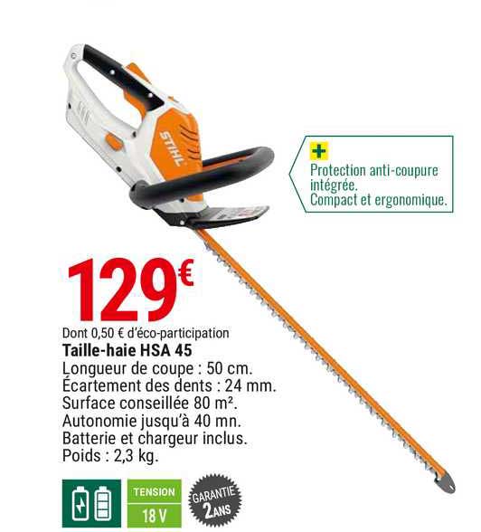 taille haie hsa 45