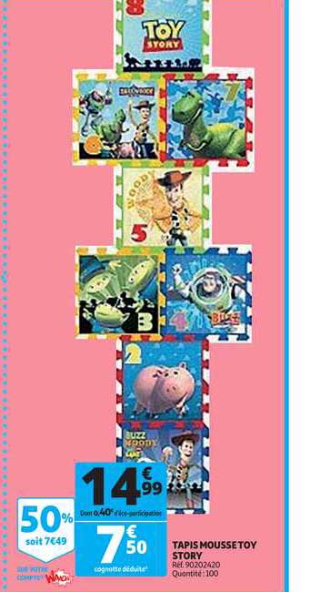 tapis mousse toy story