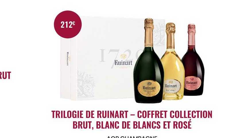 trilogie de ruinart coffret collection brut blanc des blancs et rosé