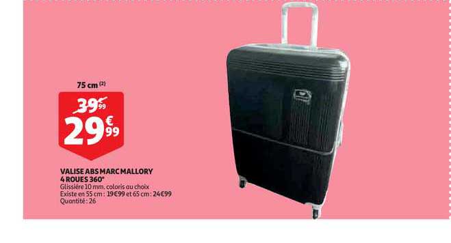 Valise Abs Marc Mallory 4 Roues 360°