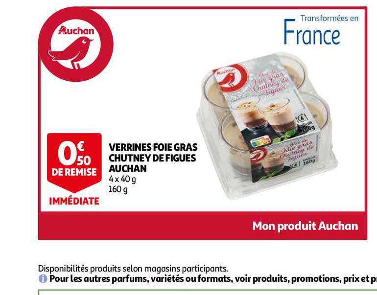verrines foie gras chutney de figues auchan
