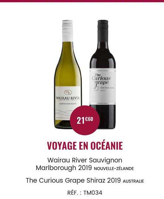 voyage en océanie wairau river sauvignon marlborough 2019 the curious grape shiraz 2019