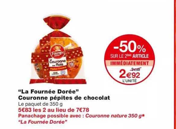 "la fournée dorée" couronne pépites de chocolat