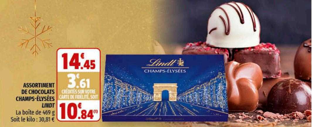 assortiment de chocolats champs-élysées lindt